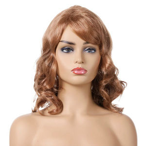 Light Brown Color Loose Wave Wigs With Bands